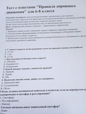 Безопасность дорожного движения